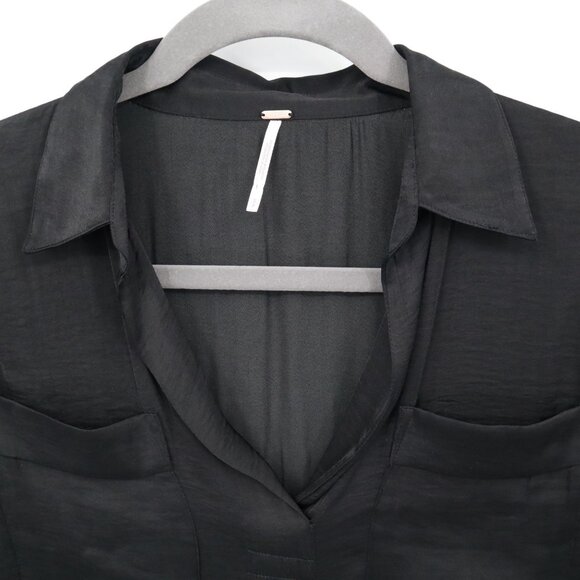 Free People Starry Dreams Top Womens S Black Boho Whimsigoth Witchy Edgy Career - Picture 8 of 16